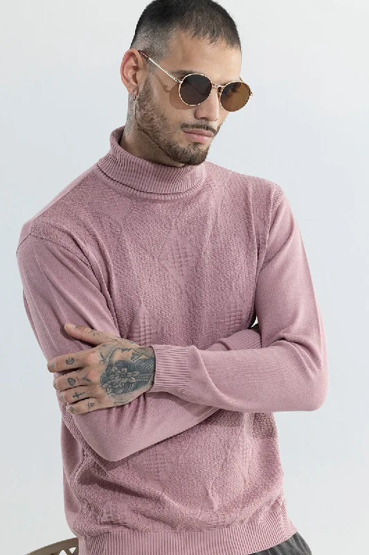 rhomboid-pink-turtle-neck-sweater
