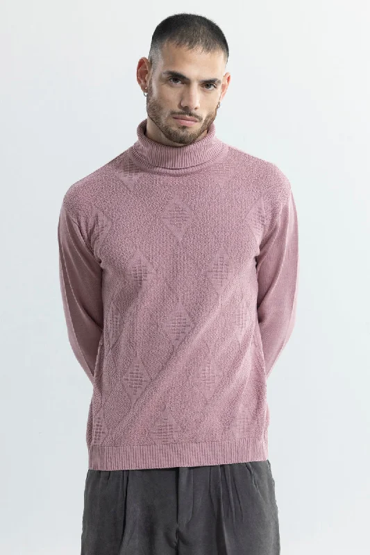 rhomboid-pink-turtle-neck-sweater