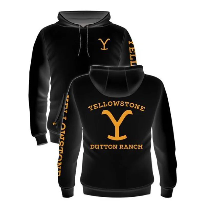 Black Yellowstone Pullover Hoodie