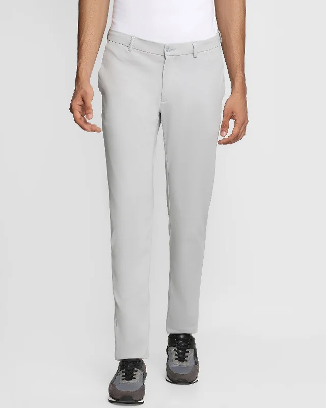 TechPro Slim Fit B-91 Casual Grey Solid Khakis - Ziea
