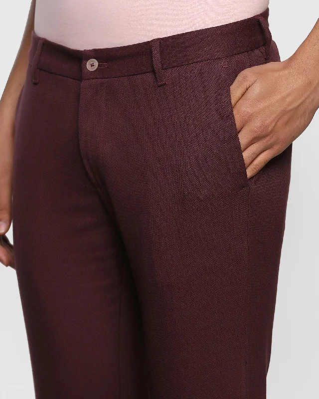 textured-casual-khakis-in-wine-b-91-gama