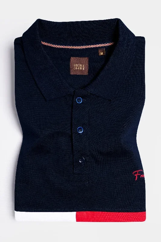 ebony-blue-with-white-and-jasper-red-colour-block-pattern-premium-cotton-pique-polo-ag ebony-blue-with-white-and-jasper-red-colour-block-pattern-premium-cotton-pique-polo-ag