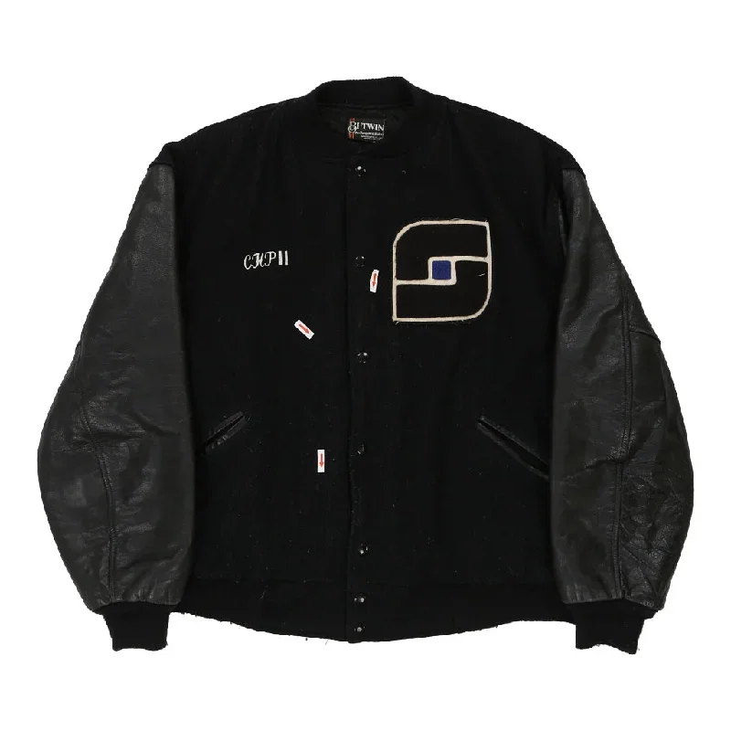 Butwin Varsity Jacket - 3XL Black Wool Blend